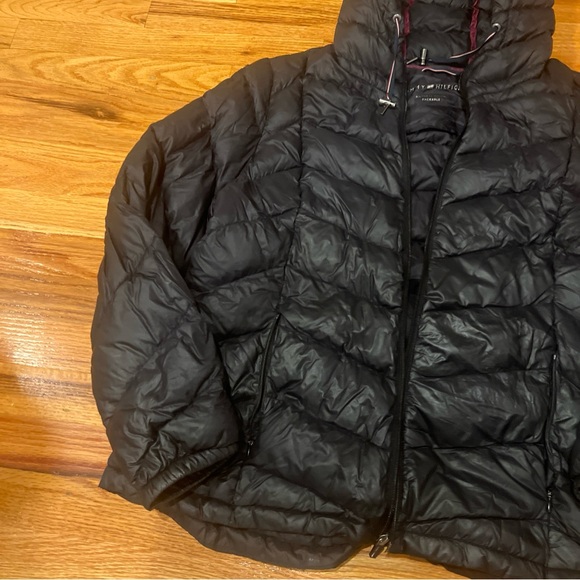 Tommy Hilfiger Men's Logo Classic Hoody Puffer Jacket - Black Size XL - Picture 2 of 9